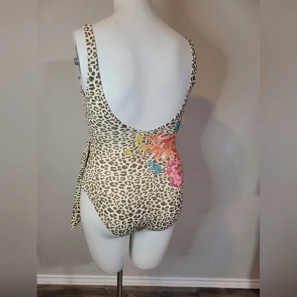 Johnny Was Orange and Pink One Piece Swimsuit - Picture 3 of 5